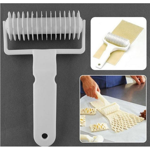 3 pièces grande taglierina en pelle coltello a rullo coltello a rete in plastica, piano cottura stampo per biscotti speciale crosta di pizza/torta di pizza, Noodle Cutter 3