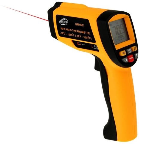 Thermomètre IR à infrarouge portable avec affichage numérique USB BENETECH GM1651, intervalle de température : -30 ~ 1650 °C, GM1651