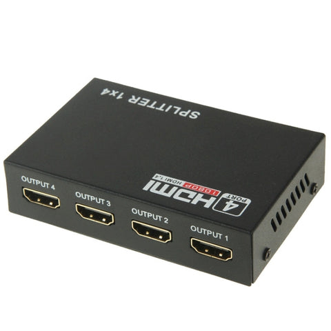 Mini splitter HDMI 1x4 HD 1080P V1.4 per HDTV, STB, DVD e proiettori