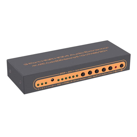 Convertisseur audio HDMI/MHL à 3 portes avec télécommande IR, transmission audio EDID 4K ARC 5.1 canaux / PASS / 2 canaux, réglage EDID audio 4K ARC