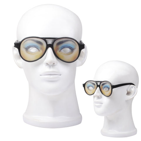 Occhiali da scherzo divertenti in plastica con montatura nera, Joke Glasses