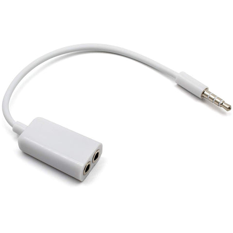Cavo audio Aux de 3,5 mm à 2 adaptateurs répartiteurs féminins, compatible avec téléphone, tablette, brassard, lecteur MP3, stéréo pour voiture/maison et autre