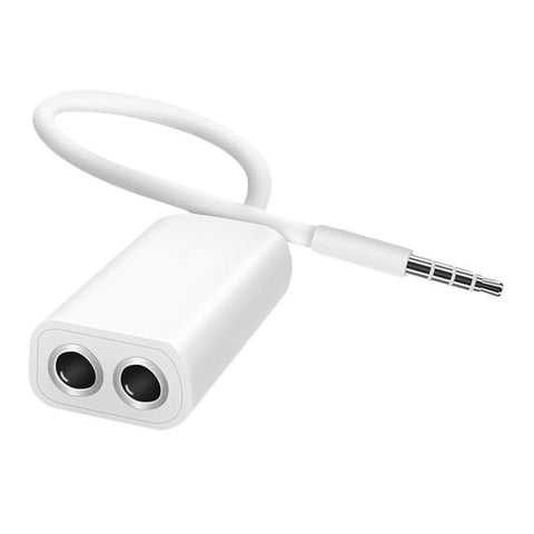 Cavo audio Aux de 3,5 mm à 2 adaptateurs répartiteurs féminins, compatible avec téléphone, tablette, brassard, lecteur MP3, stéréo pour voiture/maison et autre
