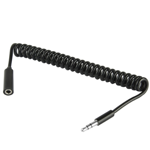 Cavo auxiliaire maschio-femmina de 3,5 mm à spirale à molla, compatible avec téléphone, tablette, brassard, lecteur MP3, stéréo pour voiture/maison et autre, longueur : de 20 cm à 80 cm
