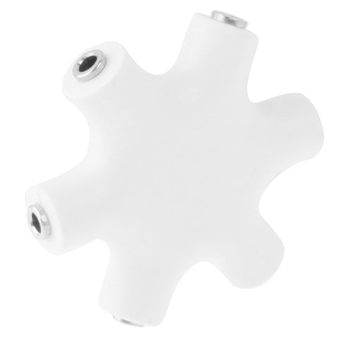 Connecteur pour répartiteur de brassard audio à 6 portes, compatible avec téléphone, tablette, brassard, lecteur MP3, stéréo pour auto/maison et autre,