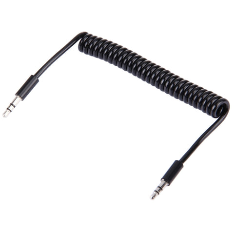 Cavo Aux de 3,5 mm à spirale à molla, compatible avec téléphone, tablette, brassard, lecteur MP3, stéréo pour voiture/maison et autre, longueur : 15 cm - 170 cm