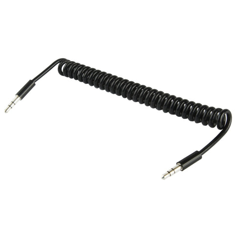 Cavo Aux de 3,5 mm à spirale à molla, compatible avec téléphone, tablette, brassard, lecteur MP3, stéréo pour voiture/maison et autre, longueur : de 20 cm à 80 cm