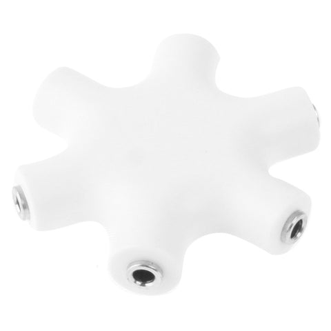 Connecteur pour répartiteur audio de brassard à 6 portes avec câble audio de 3,5 mm, compatible avec téléphone, tablette, brassard, lecteur MP3, stéréo pour voiture/maison et autres