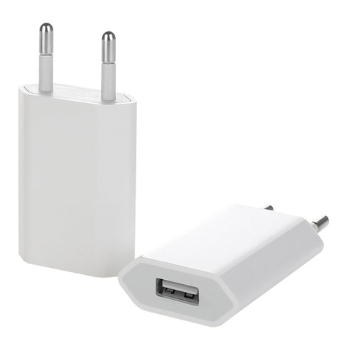 Adattatore caricabatterie USB di alta qualità da 5 V / 1 A con presa UE per iPhone, Galaxy, Huawei, Xiaomi, LG, HTC e altri smartphone, dispositivi ricaricabili