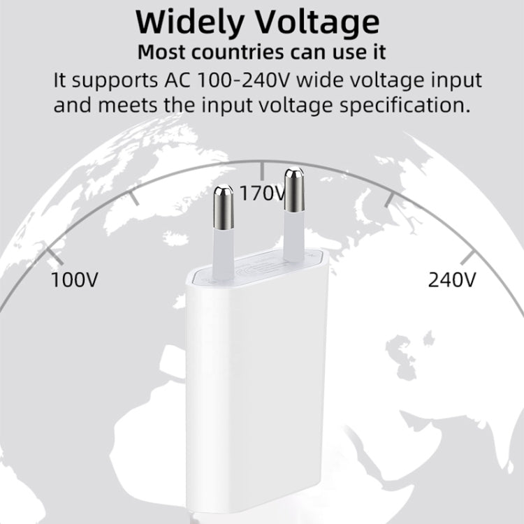 5V 1A USB Charger Adapter for iPhone, Galaxy, and More