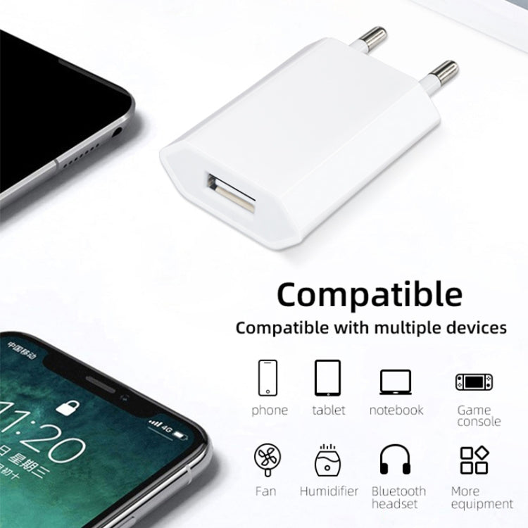 5V 1A USB Charger Adapter for iPhone, Galaxy, and More