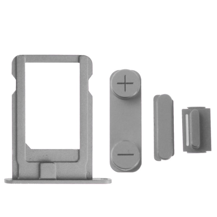 4 in 1 for iPhone 5 & 5S Original Alloy Material Colorful Nano SIM Card Tray + Volume Button + Power Button + Mute Button, For 5 & iPhone 5S            ...