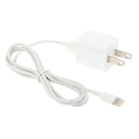 Adattatore per caricabatterie da viaggio con spina americana 2 in 1 5V 1A con cavo a 8 pin da 1 m per iPhone
