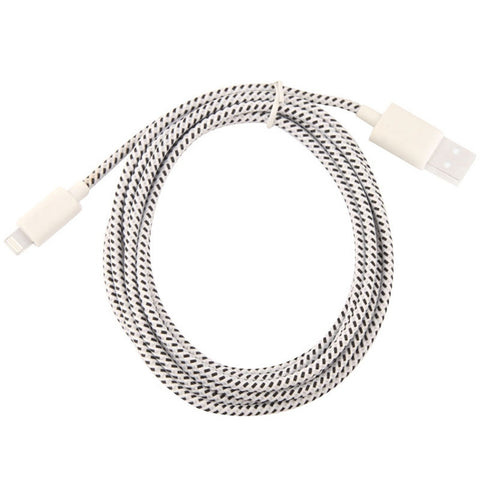 Cavo di ricarica per trasferimento dati USB con rete in nylon da 1 m per iPhone, iPad, compatibile con iOS 15.5