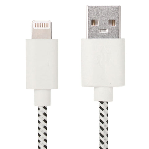Cavo di ricarica per trasferimento dati USB con rete in nylon da 1 m per iPhone, iPad, compatibile con iOS 15.5