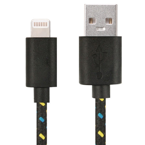 Cavo di ricarica per trasferimento dati USB stile rete in nylon da 3 m per iPhone, iPad