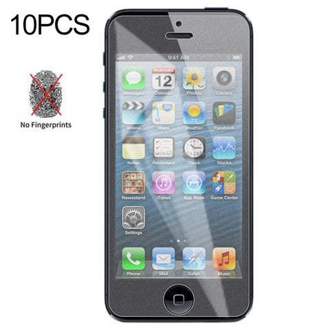 Pellicola in vetro temperato satinato opaco non completo da 10 pezzi per iPhone 5 / 5S / 5C, For iPhone 5 / 5S / 5C(10 PCS)