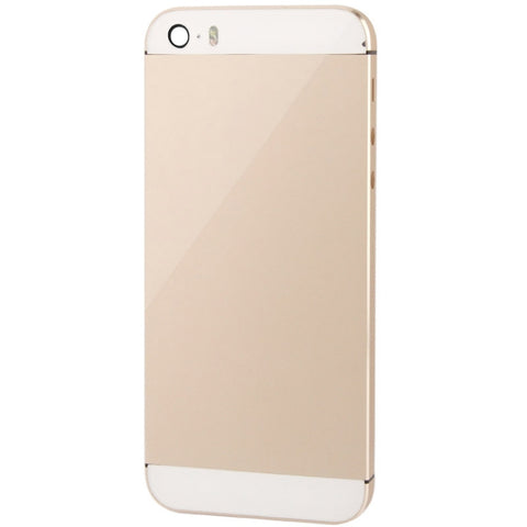 Cover posteriore in lega con alloggiamento completo con pulsante Mute + pulsante di accensione + pulsante del volume + vassoio per scheda Nano SIM per iPhone 5S, For iPhone 5S