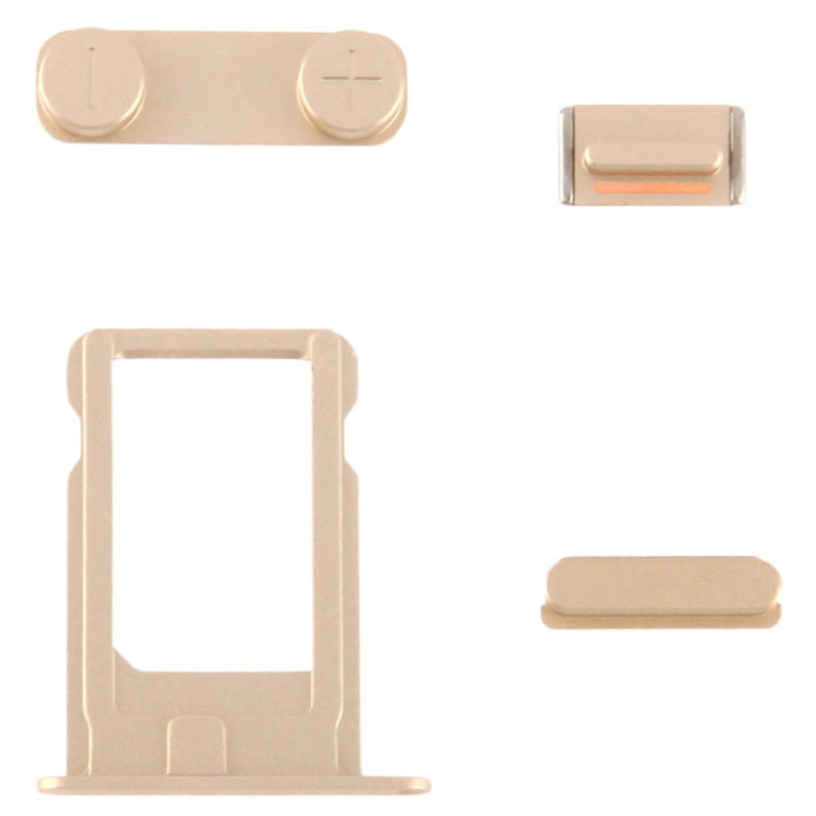 Full Housing Alloy  Back Cover with Mute Button + Power Button + Volume Button + Nano SIM Card Tray for iPhone 5S, For 5S, For iPhone 5S
