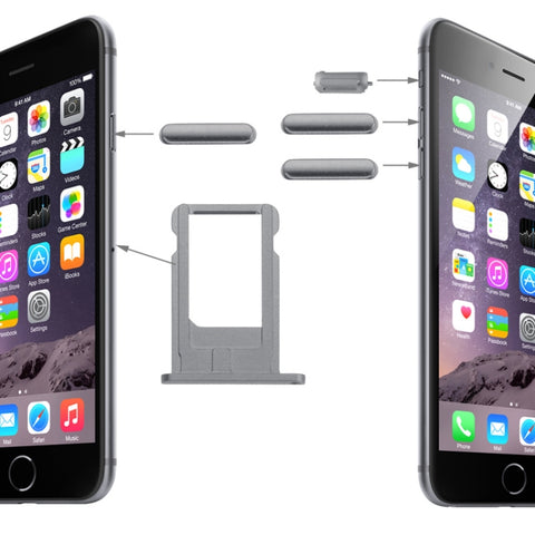 Fiche technique, bouton de contrôle du volume, bouton de bloc d'affichage et interrupteur de désactivation audio, kit de touches vibrantes pour iPhone 6, pour iPhone 6 (Kit), pour 6, pour iPhone 6 (rose), pour iPhone 6