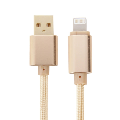 Cavo di ricarica per sincronizzazione dati da 8 pin a USB con testa in metallo intrecciato da 1 m per iPhone, iPad