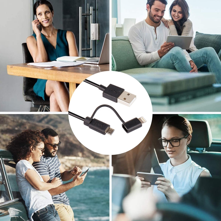 1m MFI 2-in-1 Lightning & Micro USB Charging Cable