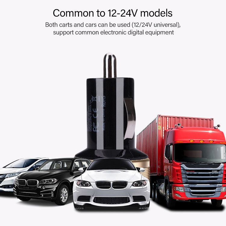 Dual USB Car Charger 2.1A & 1A for Fast Charging