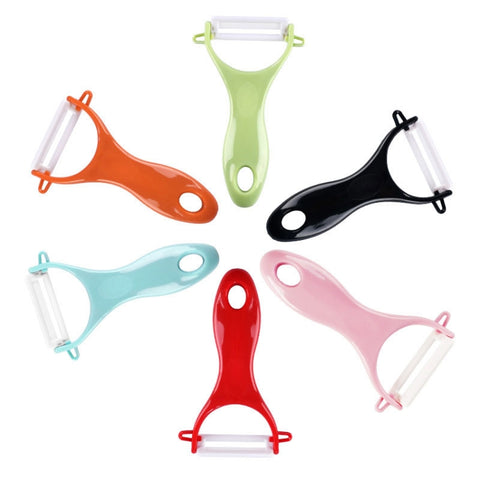 Pelapatate en céramique en forme de T avec manche en ABS résistant, couleur décontractée, couteau à éplucher en forme de T