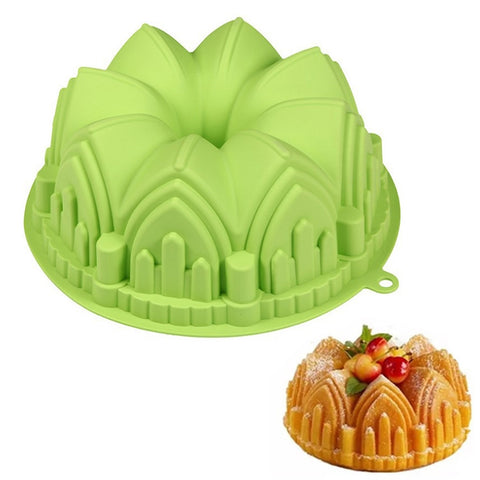 Stampo par dessert per torta en silice stile corona, Crown Style