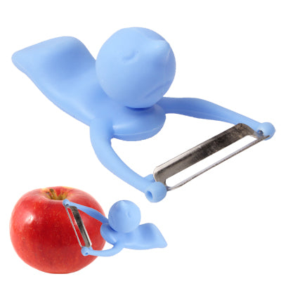 Pelapatate da cucina per frutta e verdura en forme d'homme avec manche en ABS résistant, couteau à éplucher en forme d'homme