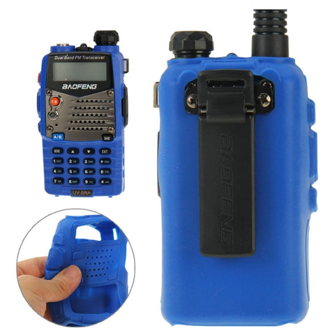 Étui en silicone de couleur pure pour talkie-walkie série UV-5R