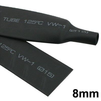Tubo termoretraibile flessibile Woer RSFR-H VW-1 da 8 mm, 125 ℃, lunghezza: 10 m