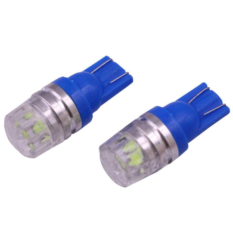 2 pièces T10 1.5W 60LM 1 LED d'arrêt LED COB bleu clair pour véhicule, DC12V