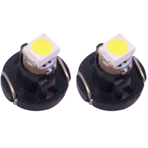 2 pièces T3 Luce Bianca 0.1W 5LM 1 LED SMD 3528 Lampe LED pour instruments Cruscotto Luce per Veicoli, DC 12V, T3 0.1W
