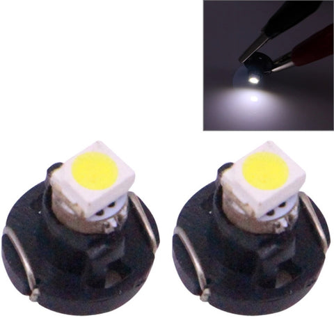 2 pièces T3 Luce Bianca 0.1W 5LM 1 LED SMD 3528 Lampe LED pour instruments Cruscotto Luce per Veicoli, DC 12V, T3 0.1W