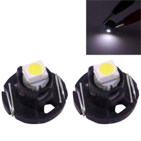 2 PZ T4.2 Luce bianca 0,1 W 5LM 1 LED SMD 3528 Lampe LED pour instruments de cuisson pour véhicules, DC 12V, 0.1W T4.2
