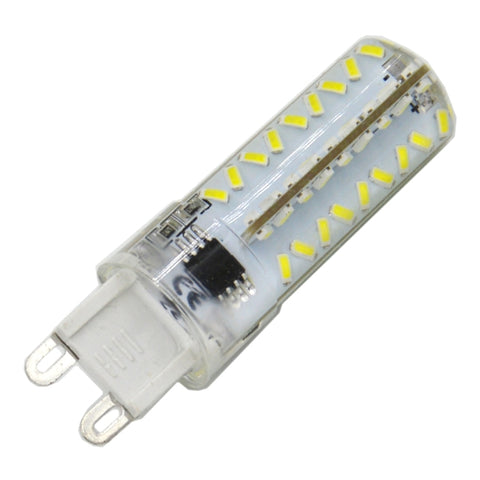 Lampadina a mais in silicone dimmerabile G9 5W 450LM 72 LED SMD 3014, CA 220V (luce bianca calda), AC 220V
