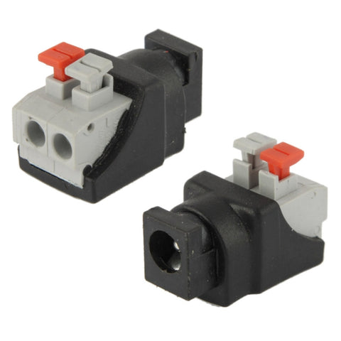 Jack maschio CC 5,5 x 2,1 mm con connettore a vite a 2 conduttori per