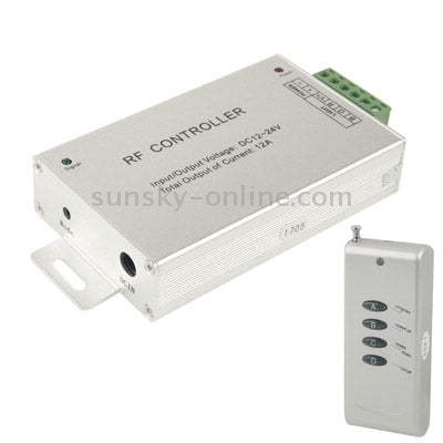 Controller audio RF 12A per telecomando per strisce LED RGB (argento), 12A
