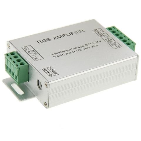 Amplificatore RGB 24A per luce LED, ingresso DC 12V-24V