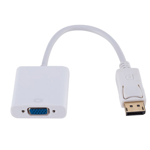 Convertitore Display Port maschio a VGA femmina, lunghezza: 20 cm, DP Male to VGA Female 20cm White, DP Male to VGA Female Black