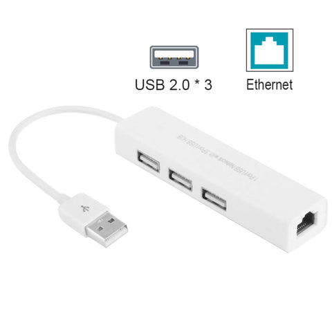 adattatore-ethernet-usb-2-0-con-hub-usb-a-3-porte - immagine 2