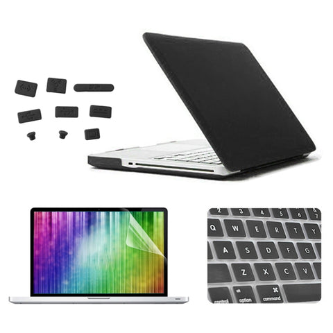 ENKAY per MacBook Pro 13,3 pollici (versione USA) / A1278 4 in 1 Custodia protettiva in plastica rigida satinata con protezione per lo schermo, protezione per tastiera e tappi antipolvere