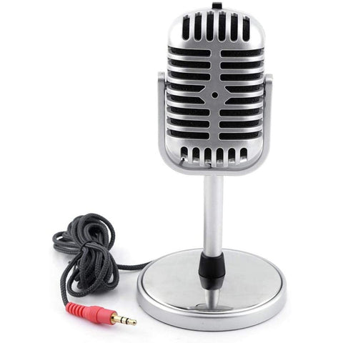 Micro-fone de terre en plastique style classique de 3,5 mm