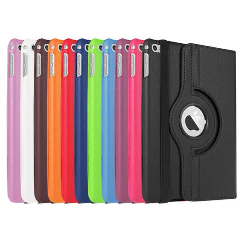 Custodia in pelle intelligente con rotazione a 360 gradi Litchi Texture con supporto per iPad mini 4 / mini 5