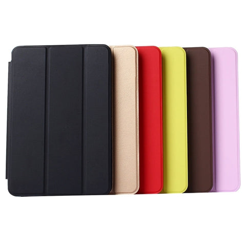 Custodia in pelle tinta unita con ribaltamento orizzontale con supporto e funzione di sospensione/sveglia per iPad mini 4