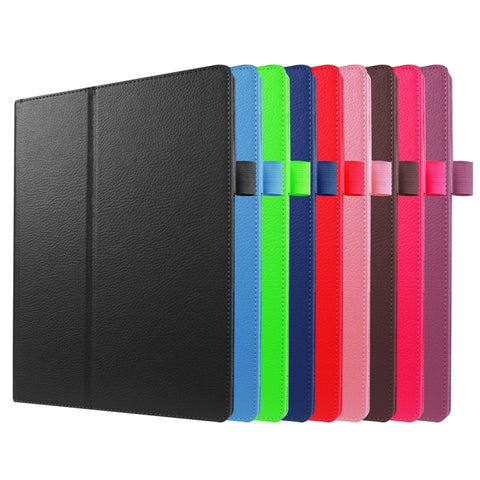 Custodia in Pelle Tinta Unita con Texture Litchi per Lenovo TAB 2 A10-30 X30F e TAB 2 A10-70F, Supporto Integrato, 10,1 Pollici