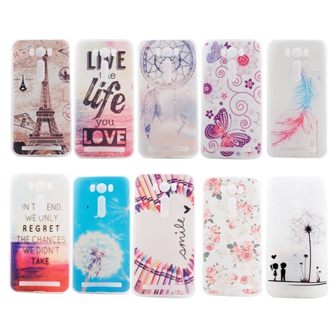 Custodia protettiva in TPU morbido con motivo floreale ultrasottile per Asus Zenfone 2 Laser / ZE500KL 5.0 pollici, For Zenfone 2 Laser ZE500KL