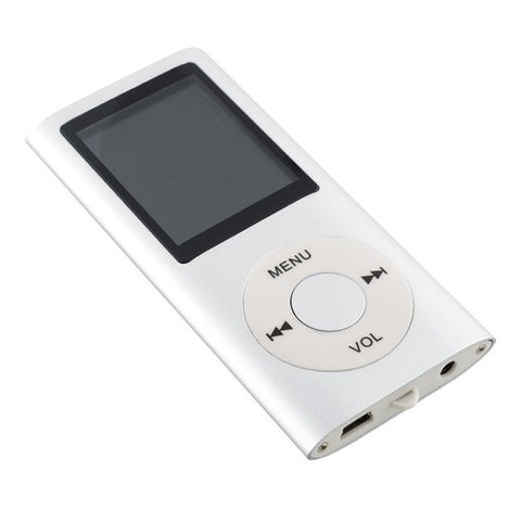 Lecteur MP4 en métal avec écran TFT de 1,8 pouces avec emplacement pour fiche TF, enregistreur de support, radio FM, e-book et calendrier, lecteur MP4