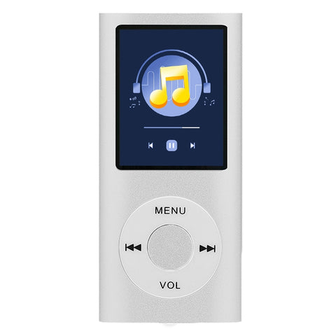 Lecteur MP4 en métal avec écran TFT de 1,8 pouces avec emplacement pour fiche TF, enregistreur de support, radio FM, e-book et calendrier, lecteur MP4
